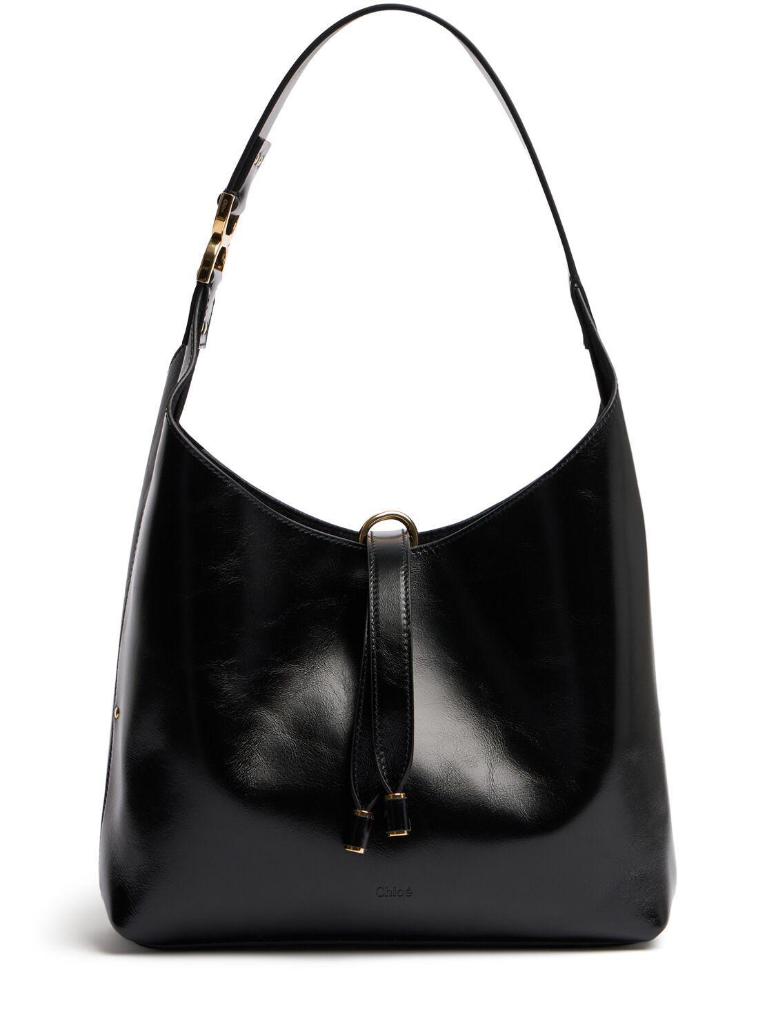 Marcie Leather Tote Bag In Black Product Image