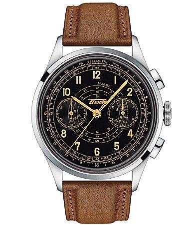 Tissot Telemeter 1938 Chronograph Leather Strap Watch, 42mm Product Image