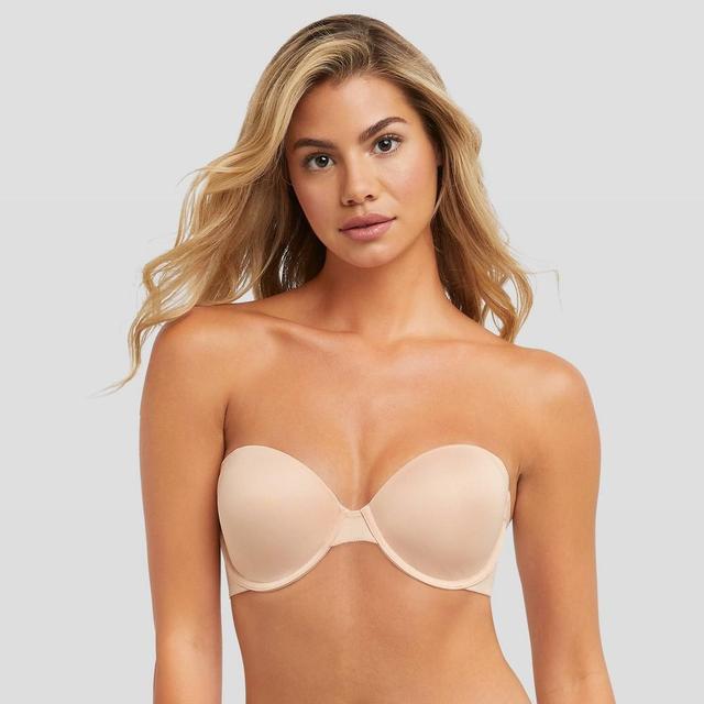 Maidenform Self Expressions Womens Side Smoothing Strapless Bra SE6900 - Beige 40D Product Image