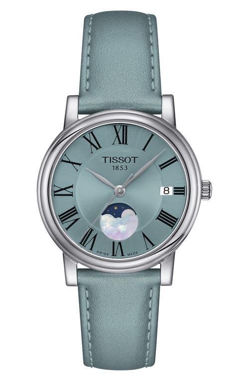 Tissot T-Classic Carson Premium Moonphase Leather Strap Watch, 32mm Product Image