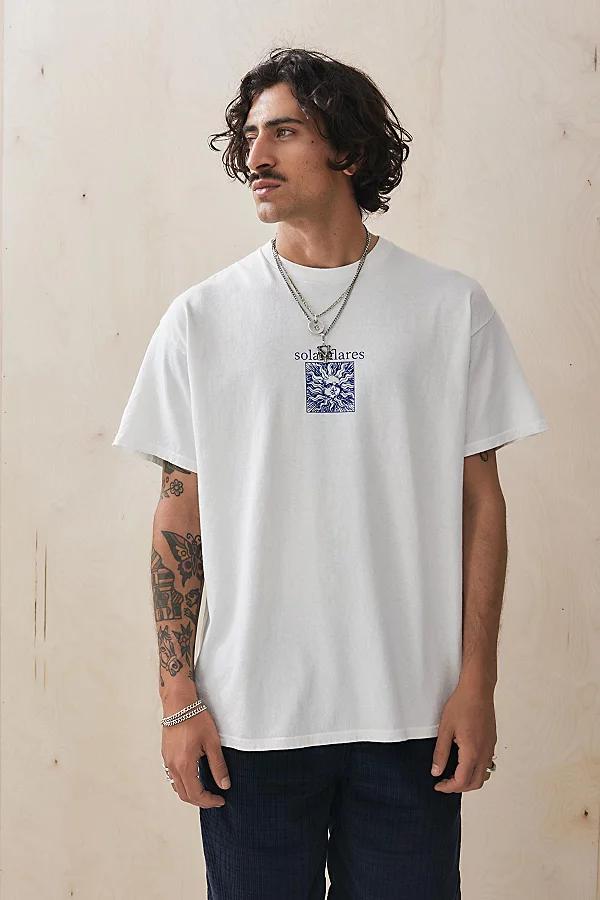 Urban Outfitters UO White Solar Flares Tee Mens at Urban Outfitters Product Image