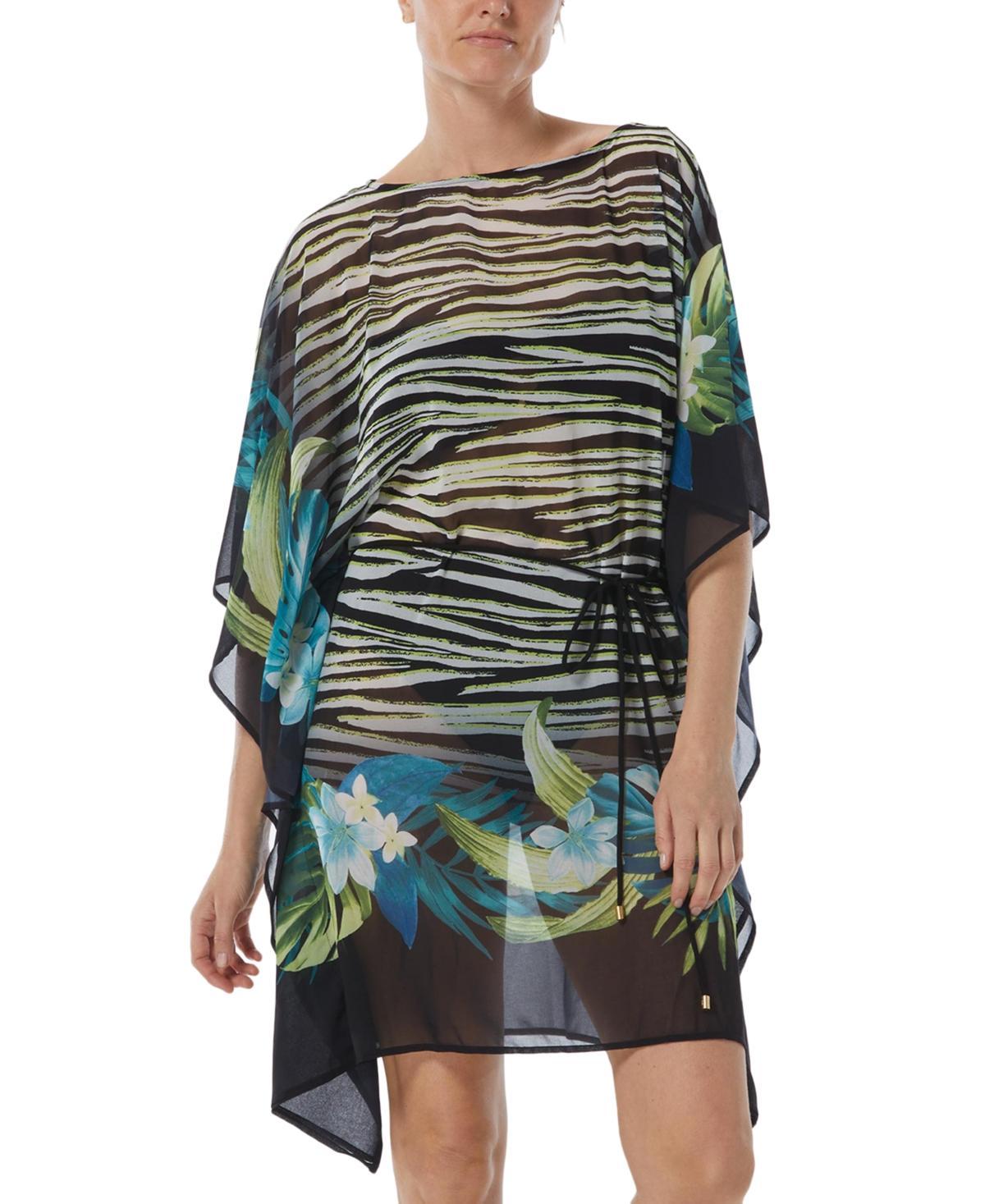 Coco Reef Womens Coco Contours Ideal Chiffon Cover-Up Caftan - Black Product Image