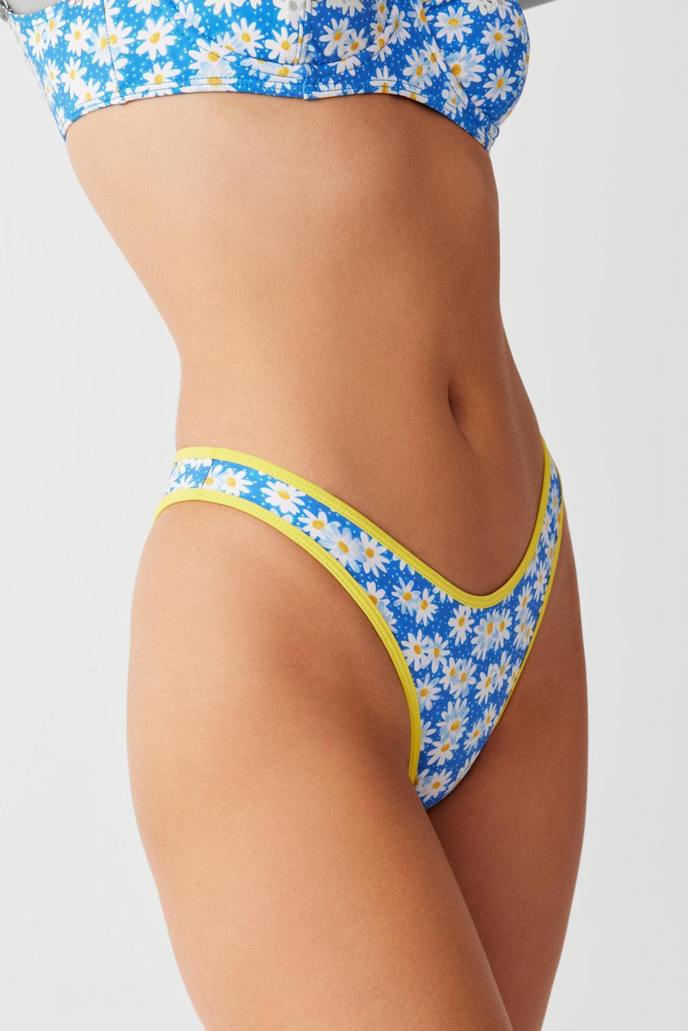 Dove Classic Bikini Bottom - Blue Daisy Product Image