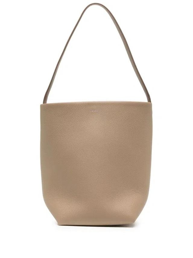 Medium N/s Park Leather Tote Bag In Dat Dark Taupe Product Image