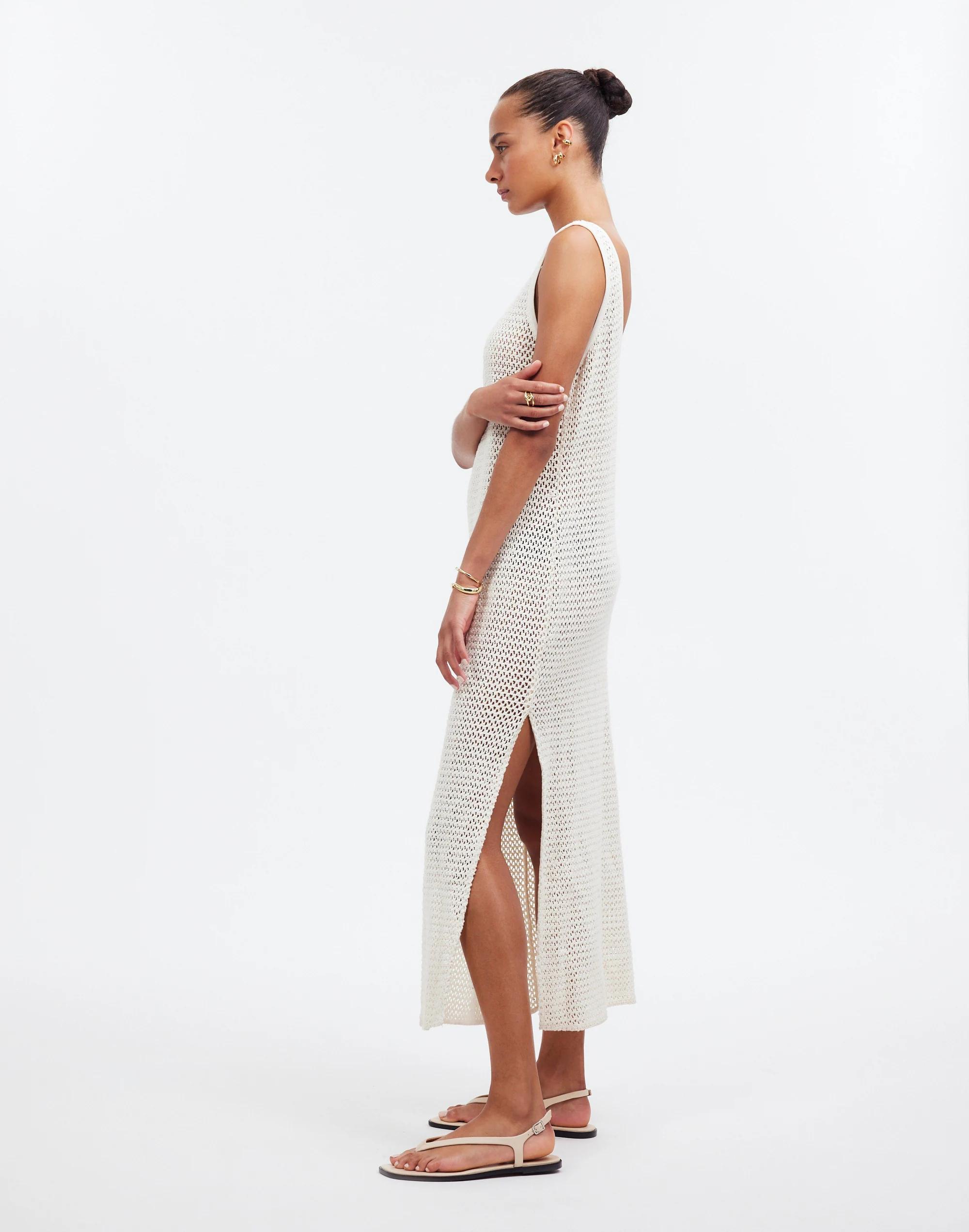 Crochet Sleeveless Maxi Cover-Up Dress Product Image