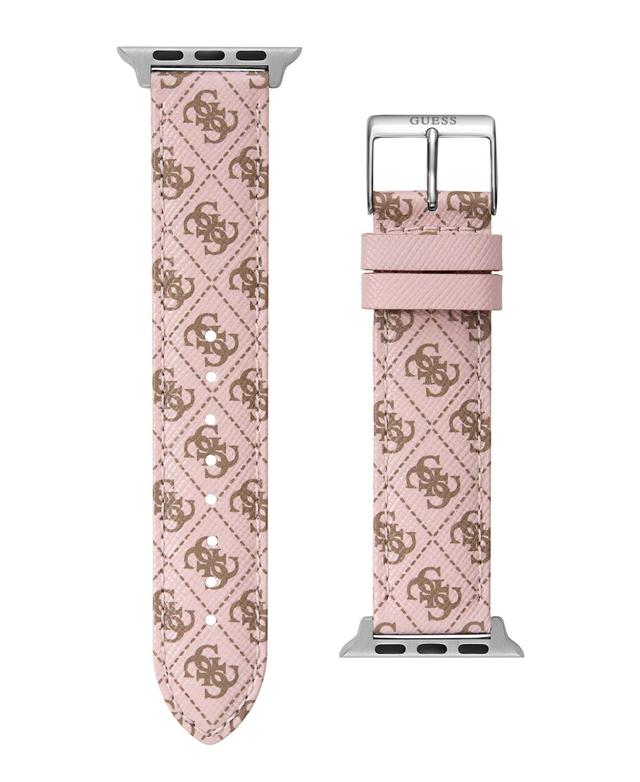 Guess Womens Pink Genuine Leather Apple Watch Strap 38mm-40mm Product Image