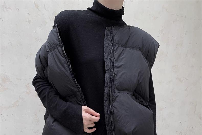 Plain Zip Puffer Vest Product Image