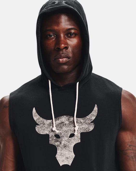 Men's Project Rock Terry Sleeveless Hoodie Product Image