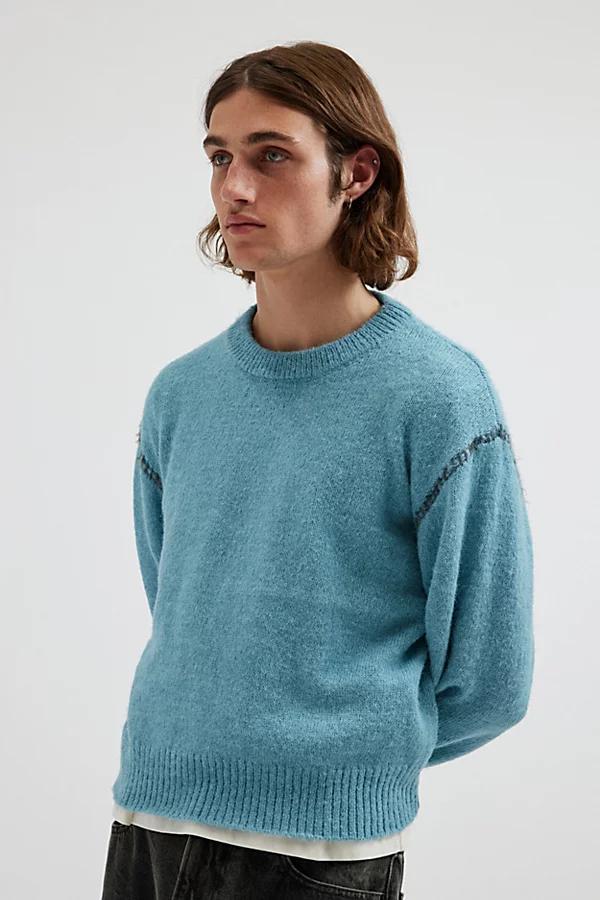 Urban Outfitters UO Hudson Shrunken Crew Neck Sweater Mens at Urban Outfitters Product Image