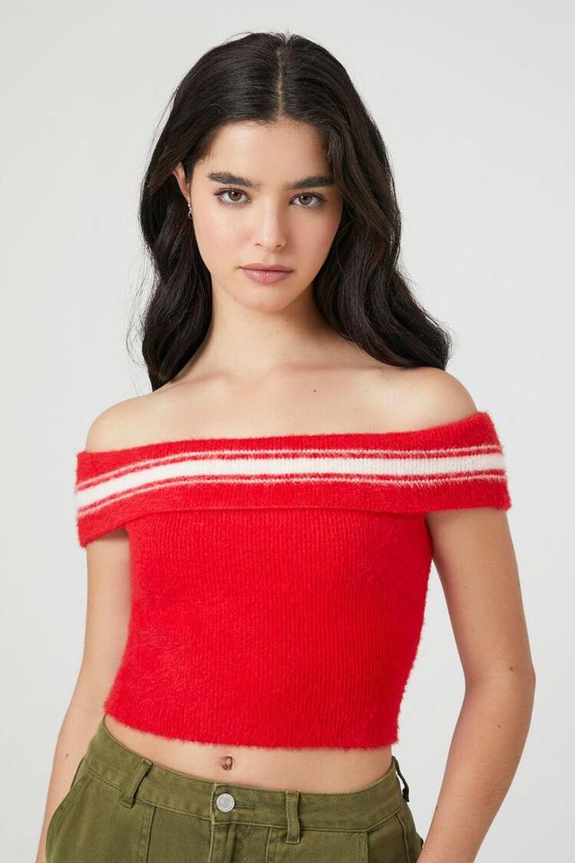 Sweater-Knit Off-the-Shoulder Top | Forever 21 Product Image