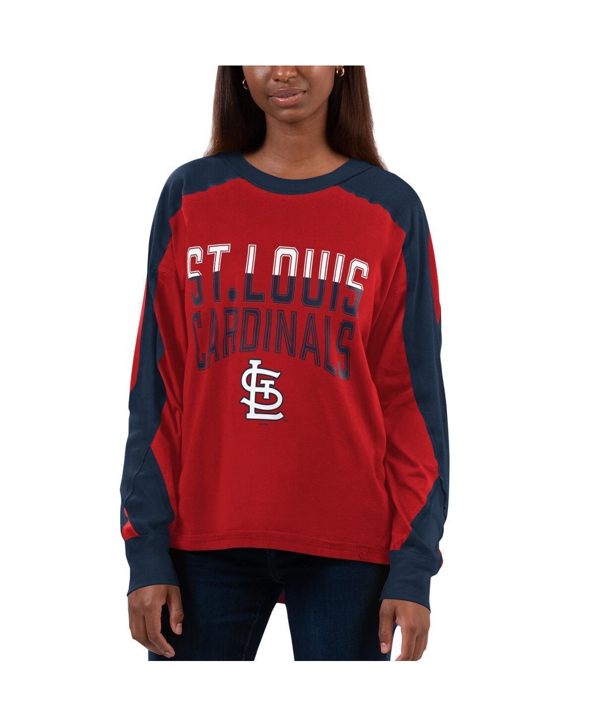 Womens G-III 4Her by Carl Banks /Navy St. Louis Cardinals Smash Raglan Long Sleeve T-Shirt Product Image