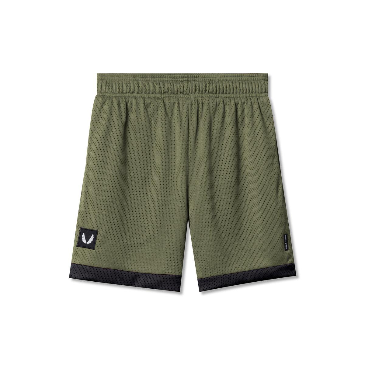 0795. SilverPlus™ Mesh Reversible Short  - Olive/Black Product Image