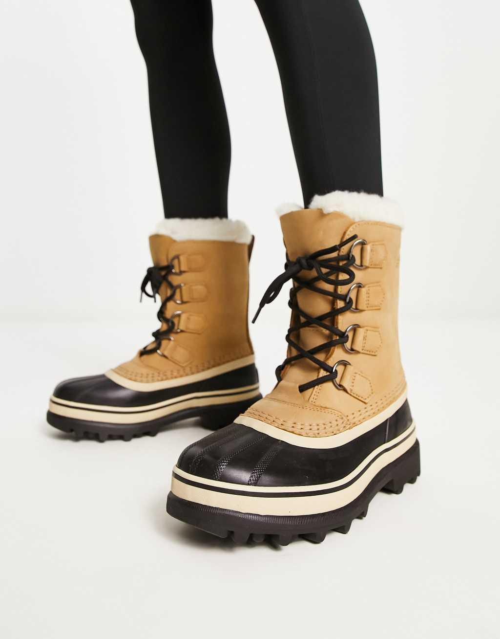 Sorel Caribou waterproof boots in tan  Product Image