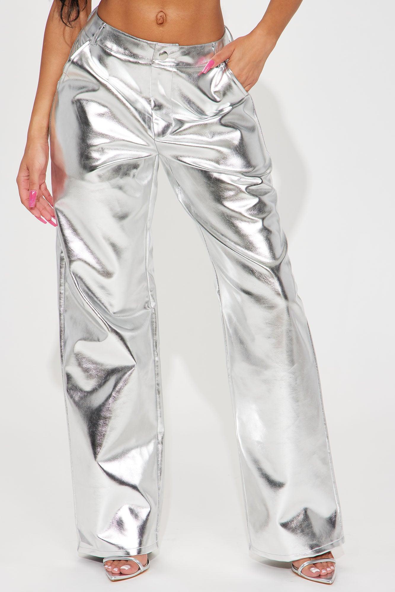 Disco Party Metallic Pant - Silver Product Image