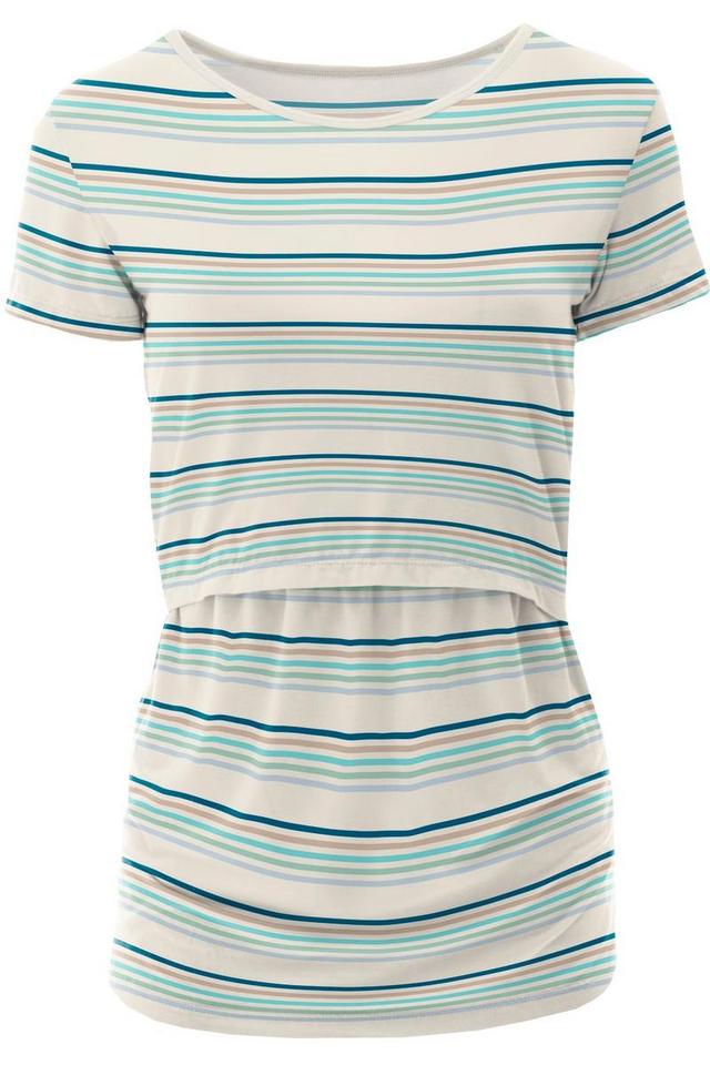 Culinary Arts Stripe Women's Print Short Sleeve Nursing Tee Product Image