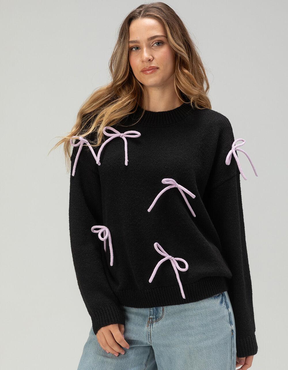 RSQ Womens Bow Detail Pullover Sweater Product Image