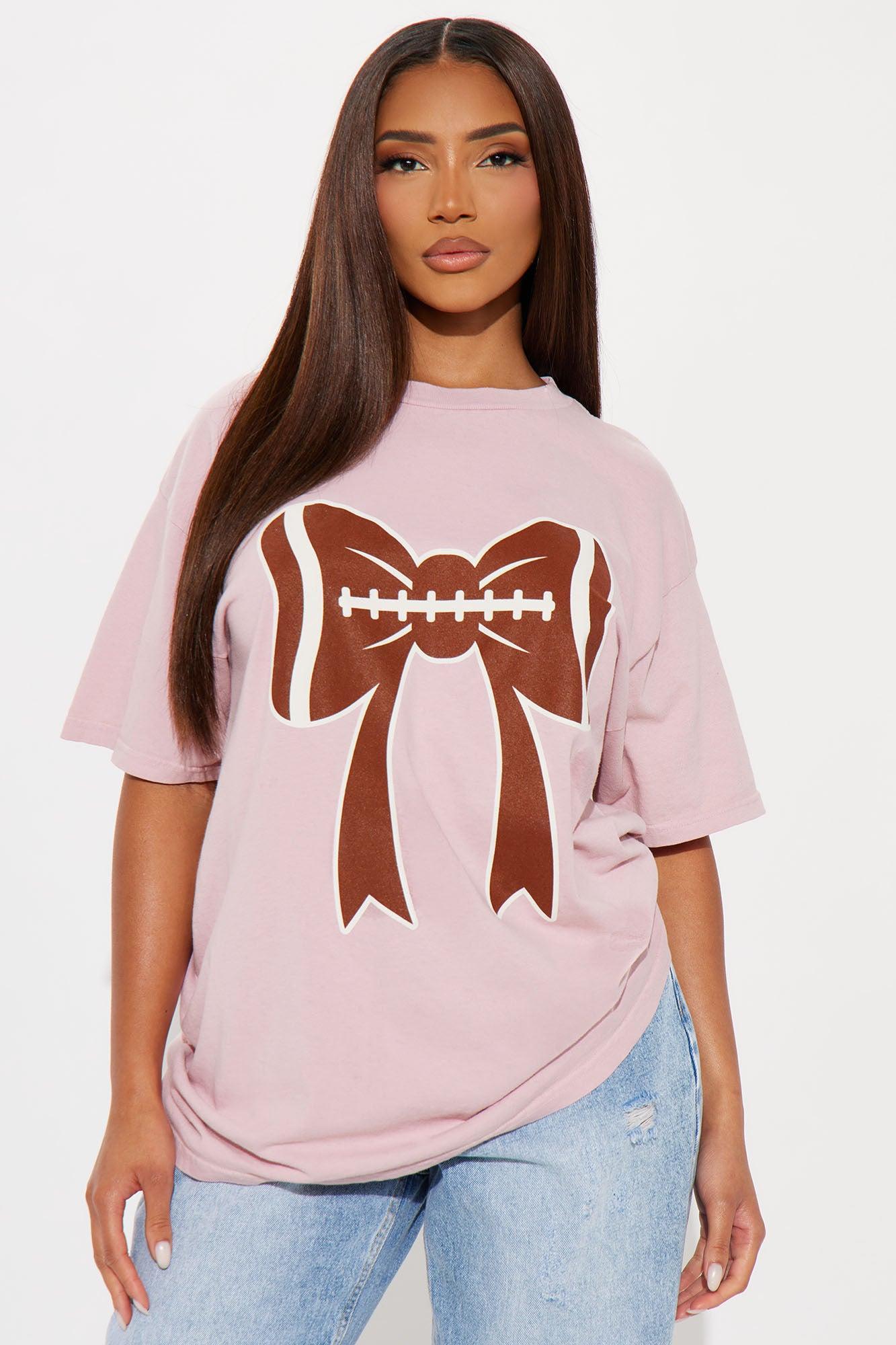 Very Sporty Bow T-Shirt - Mauve Product Image