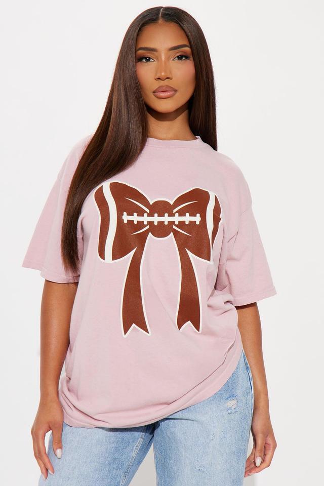 Very Sporty Bow T-Shirt - Mauve Product Image