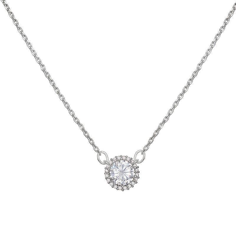 LC Lauren Conrad Dainty Cubic Zirconia Necklace, Womens, Silver Tone Product Image