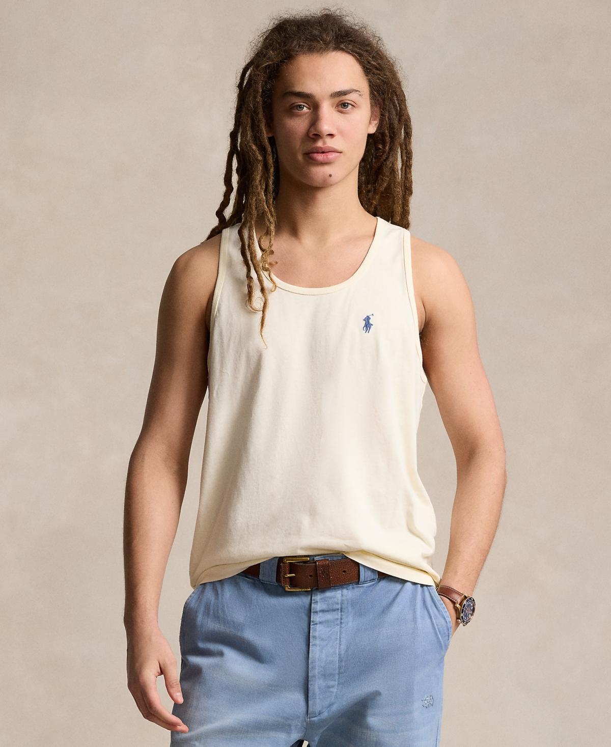 Men's Washed Jersey Tank Top In Clancy Blue Product Image