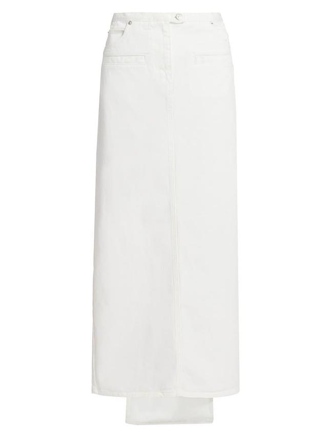 Womens Denim Maxi Skirt Product Image