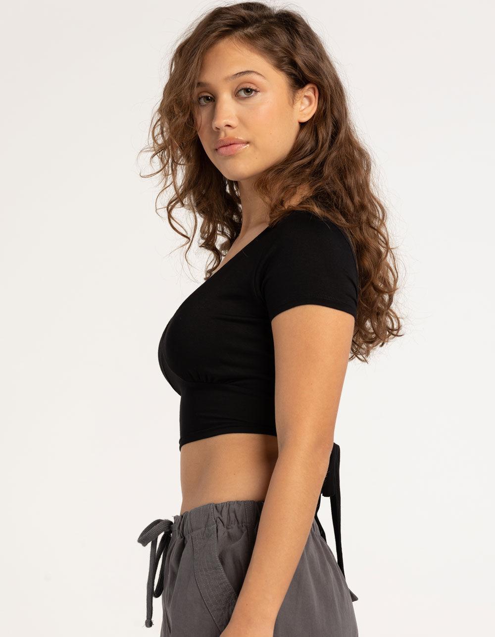 RSQ Womens Open Back Crop Top Product Image