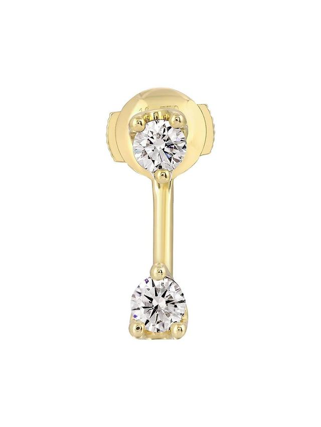 Womens Orbit 18K Yellow Gold & 0.5 TCW Diamond Single Earring Product Image