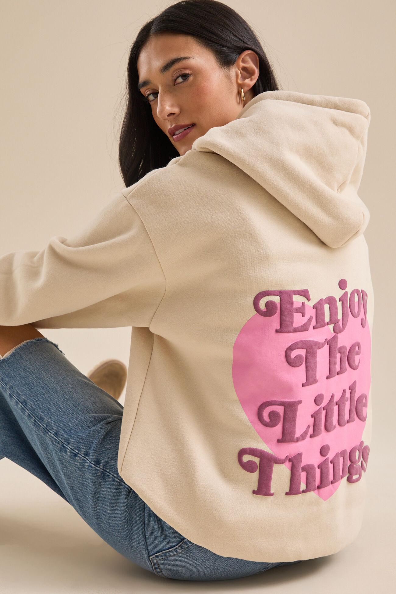 Enjoy The Little Things Graphic Hoodie Product Image