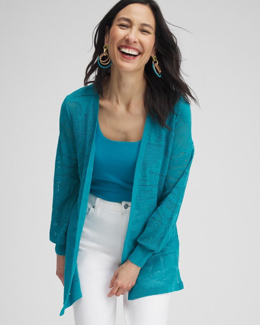 Pointelle Palms Cardigan Product Image