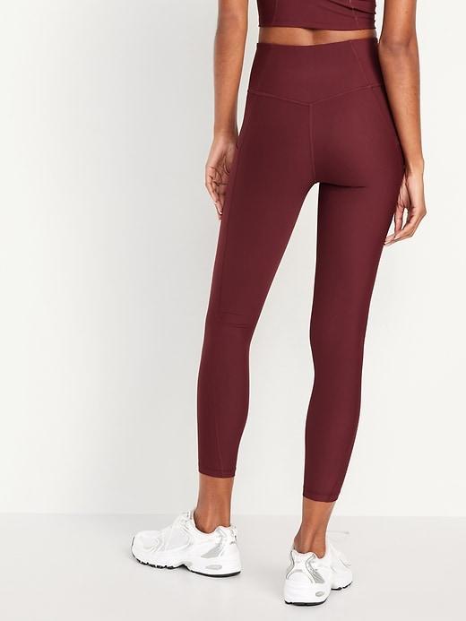 High-Waisted PowerSoft Ribbed Leggings Product Image