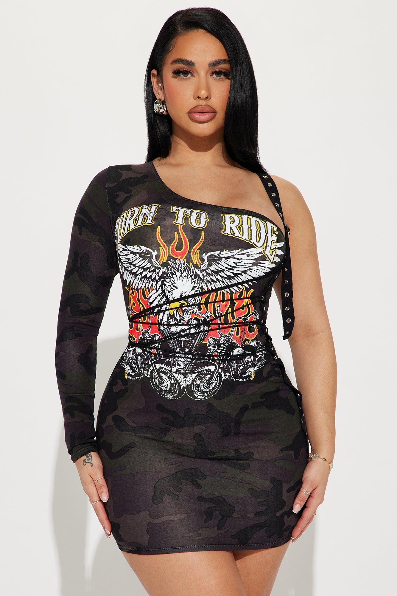 Street Rider Camo Mini Dress - Camouflage Product Image