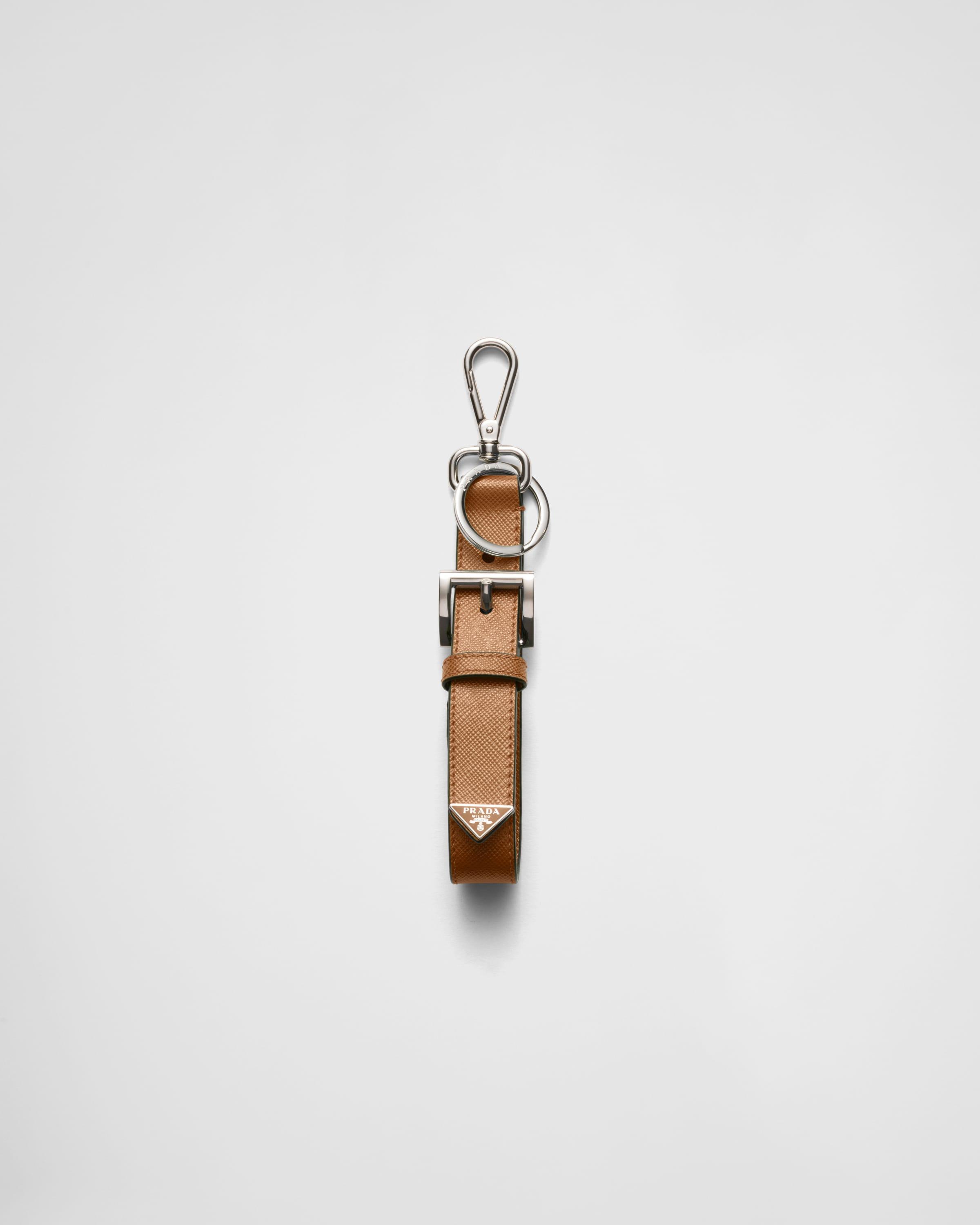 Saffiano leather key ring Product Image