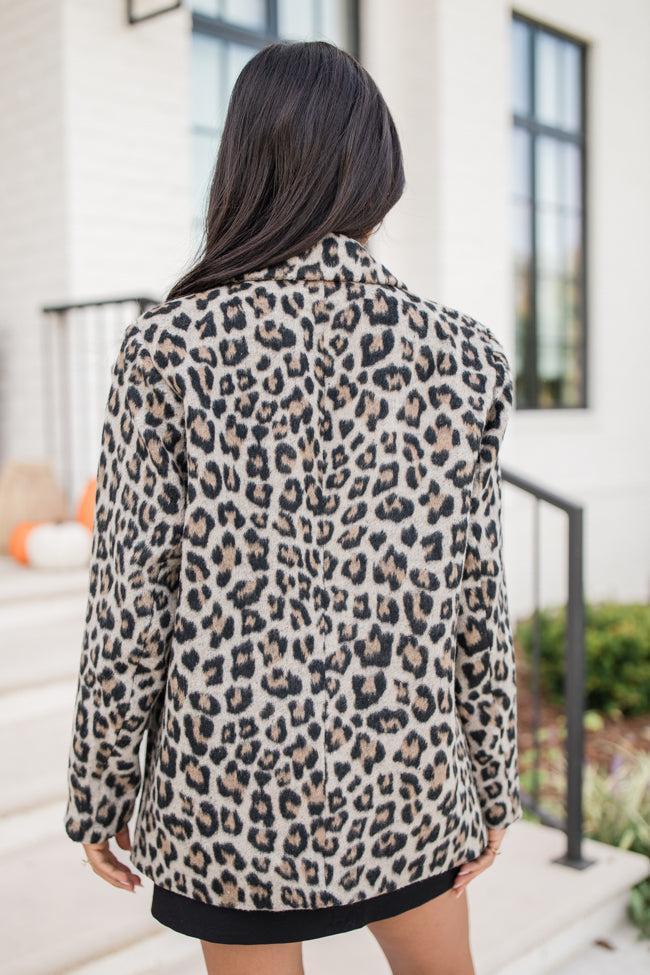 Do It Pronto Leopard Wool Blend Blazer Coat FINAL SALE Product Image