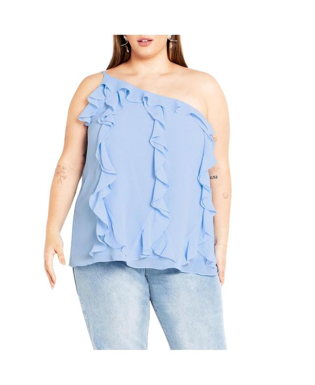 City Chic Womens Ruffle Rita Top Product Image