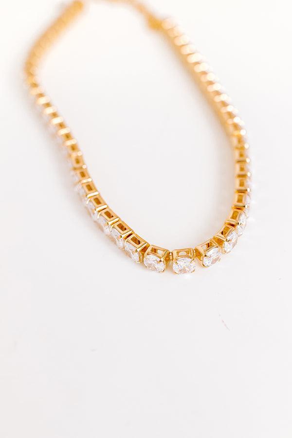 Real Romance Cubic Zirconia Necklace In Gold Product Image