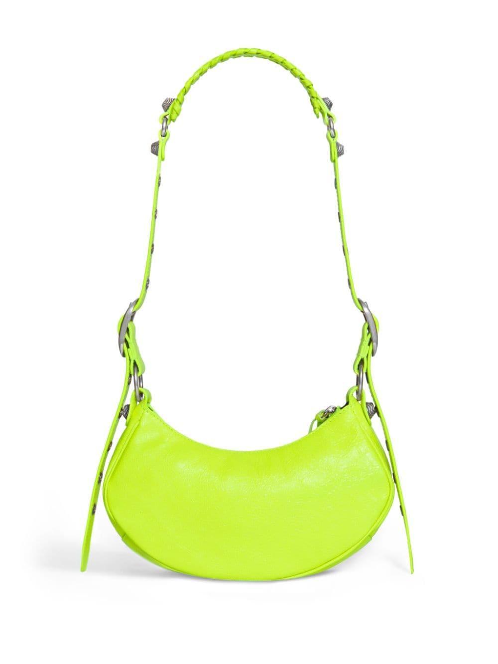 Yellow Le Cagole Xs Leather Shoulder Bag Product Image