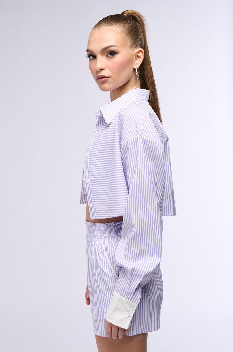 ROWAN POPLIN STRIPE BUTTON DOWN product image