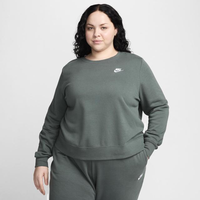 Womens Nike Sportswear Club Fleece Crew-Neck Sweatshirt (Plus Size) Product Image