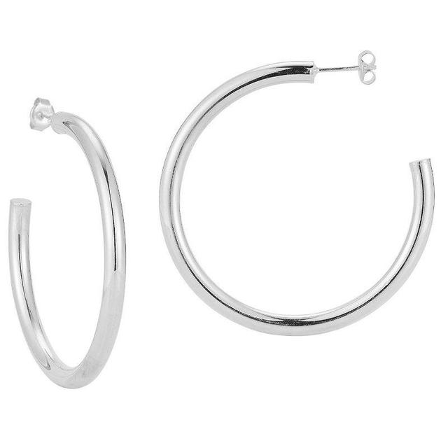 Sunkissed Sterling 14k Gold Over Silver Thick Hoop Earrings, Womens Product Image