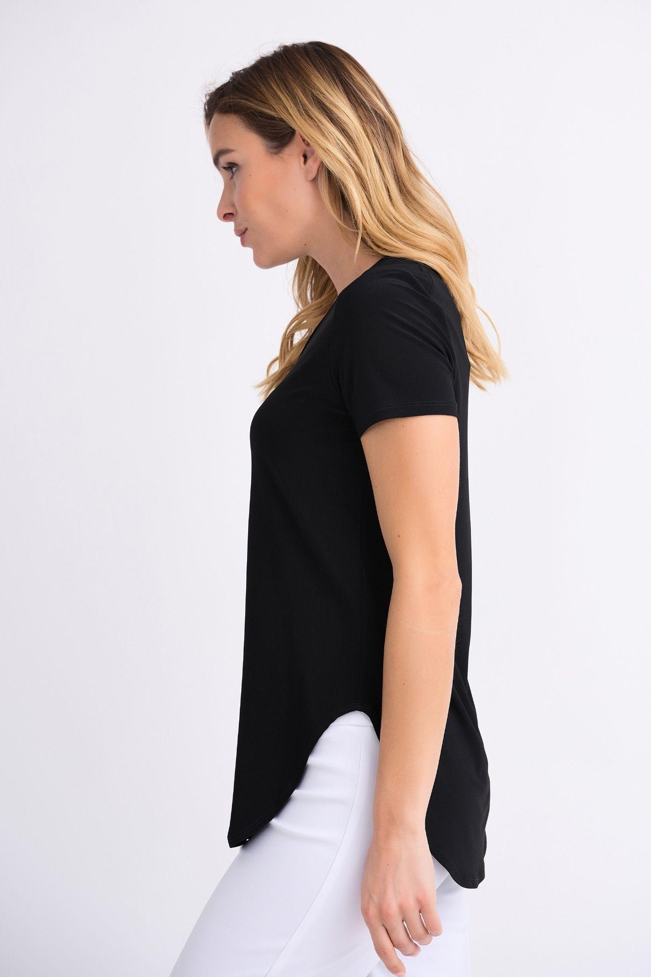 Short Sleeve Silky Knit Top - 183220S Product Image