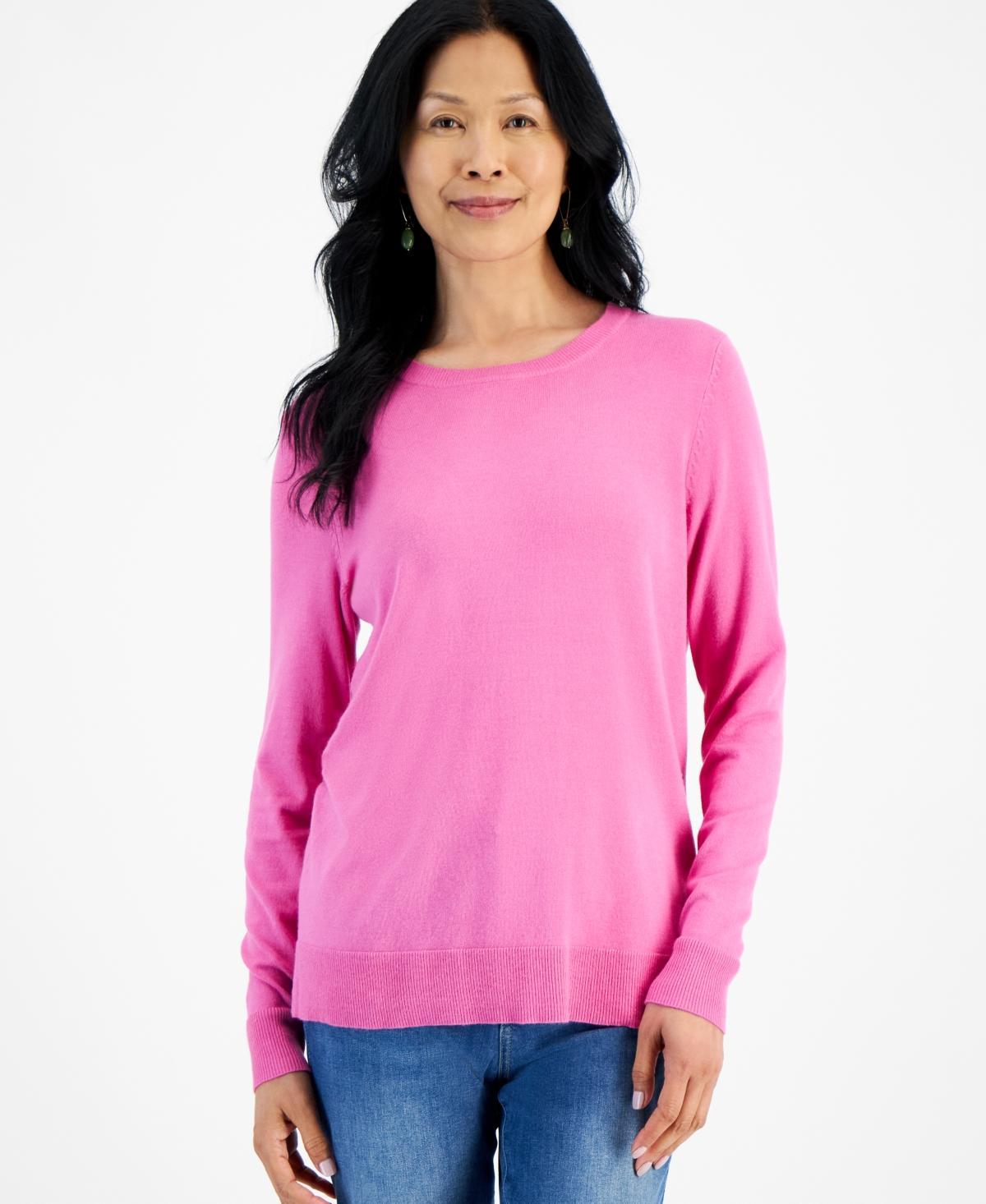 Style & Co Womens Long Sleeve Crewneck Sweater, Created for Macys Product Image