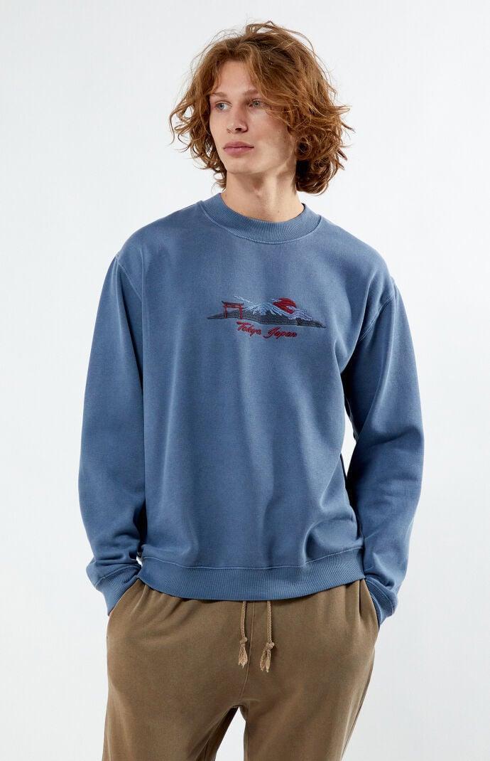 Men's Tokyo Japan Embroidered Crew Neck Sweatshirt Product Image