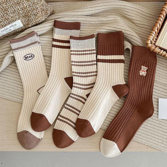 Patterned Crew Socks Product Image