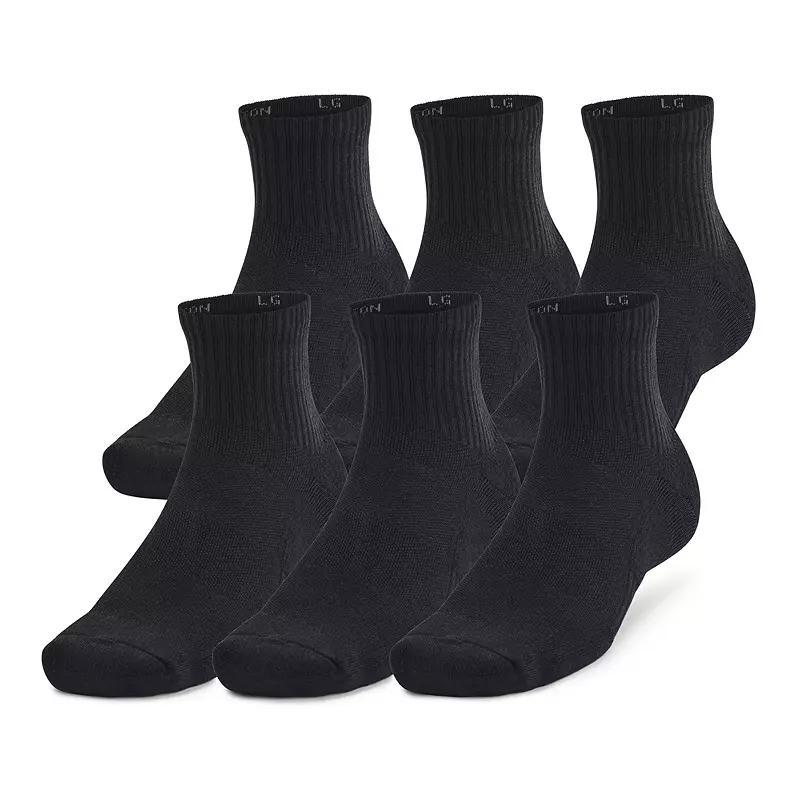 Under Armour 6-Pack Training Cotton Quarter Socks, Womens Product Image