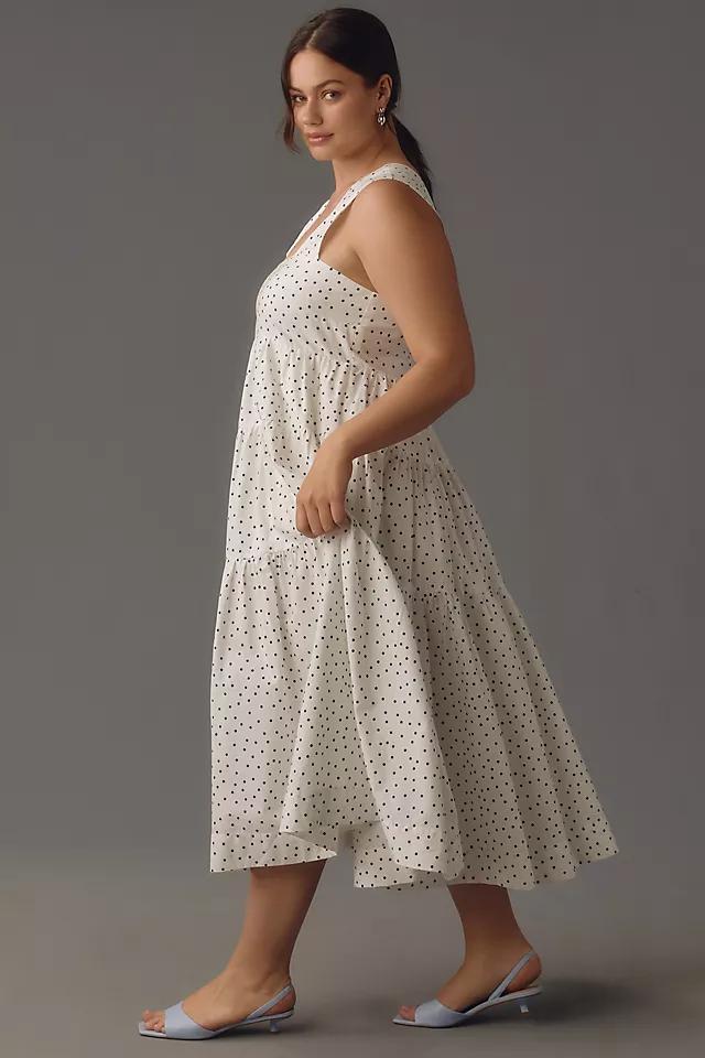 The Helena Square-Neck Tiered Midi Dress: Smocked Edition Product Image