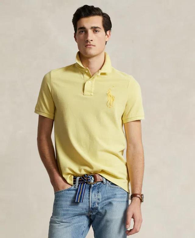 Men's Custom Slim Fit Polo Shirt In Banana Peel Product Image