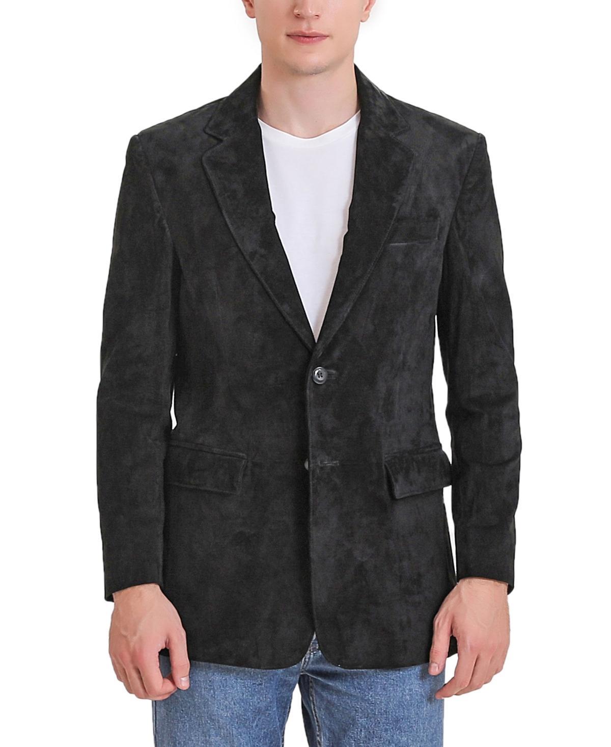 Bgsd Men Cliff Classic Two-Button Suede Leather Blazer Product Image