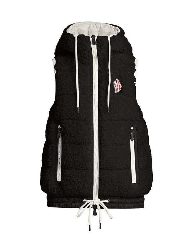 Moncler Grenoble Teddy Fleece Hooded Down Vest Product Image