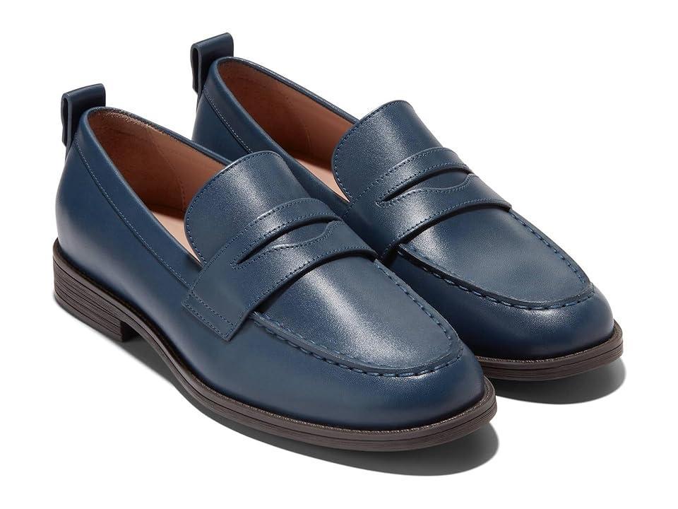 Cole Haan Stassi Penny Loafer (Blue Wing Teal Leather) Women's Shoes Product Image