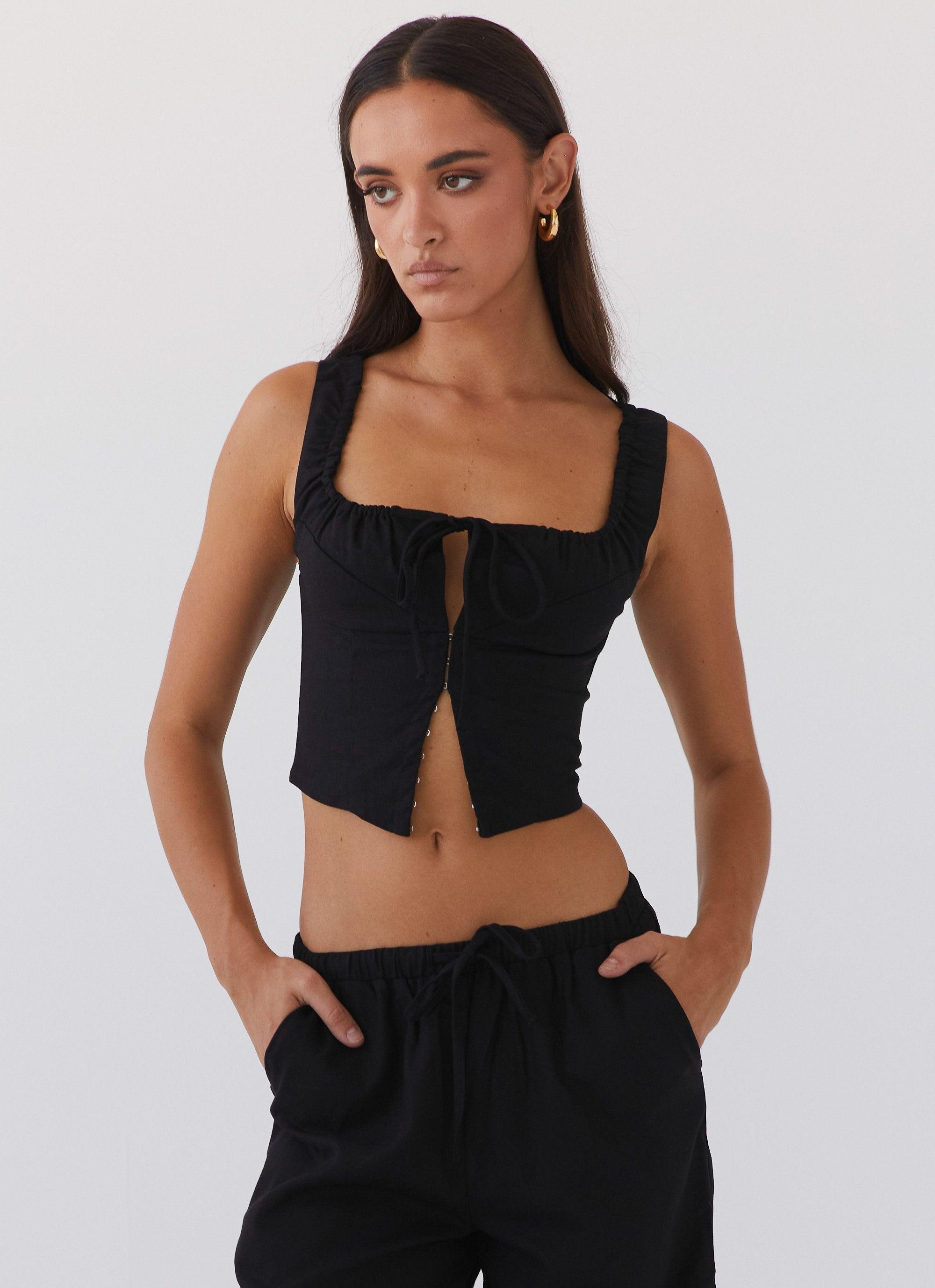 Take Me Away Corset Top - Black Product Image